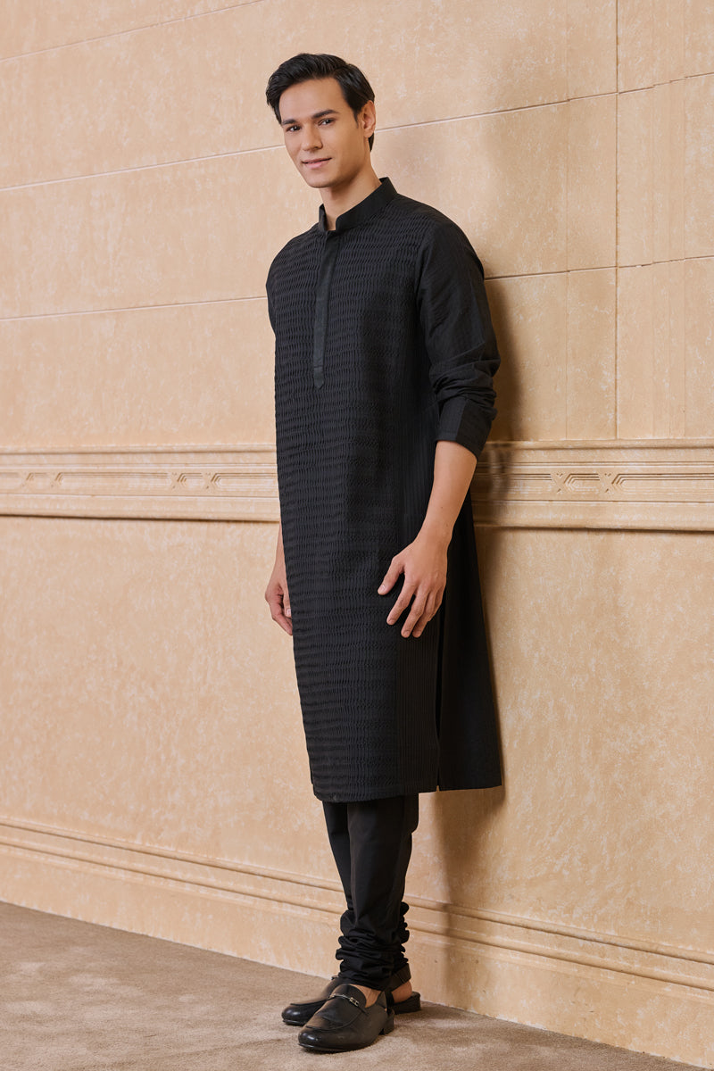 All Over Textured Kurta Set