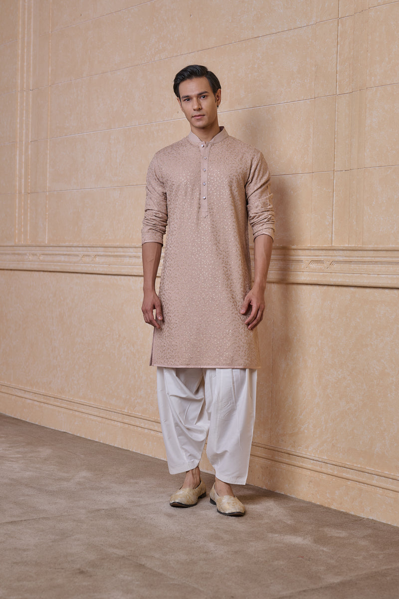 Pink Schiffili Kurta Set