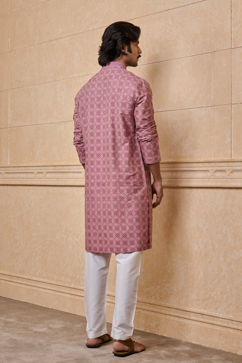 Pink All Over Printed Kurta Set