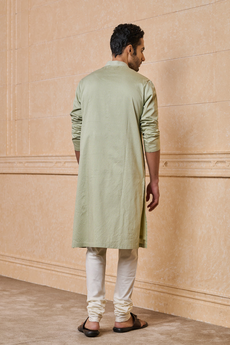 Green All Over Embroidered Kurta Set