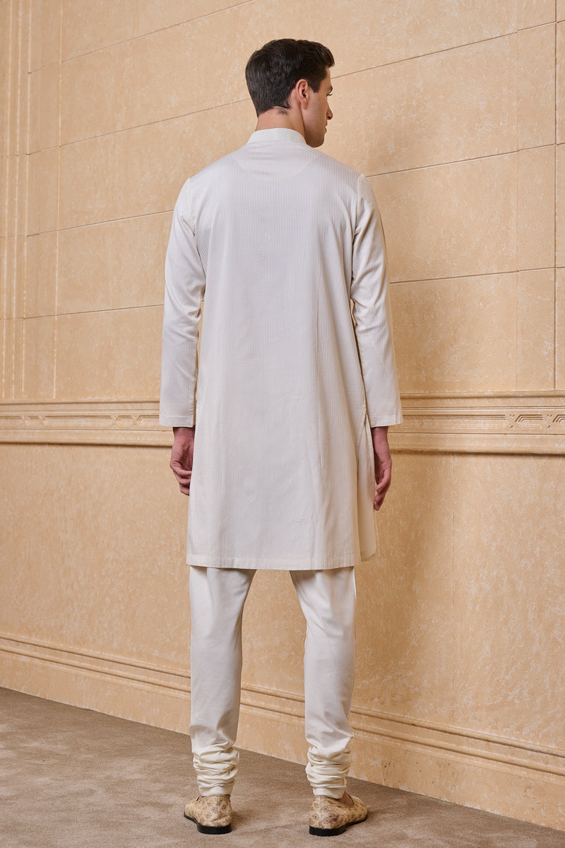 Ivory All Over Embroidered Kurta Set