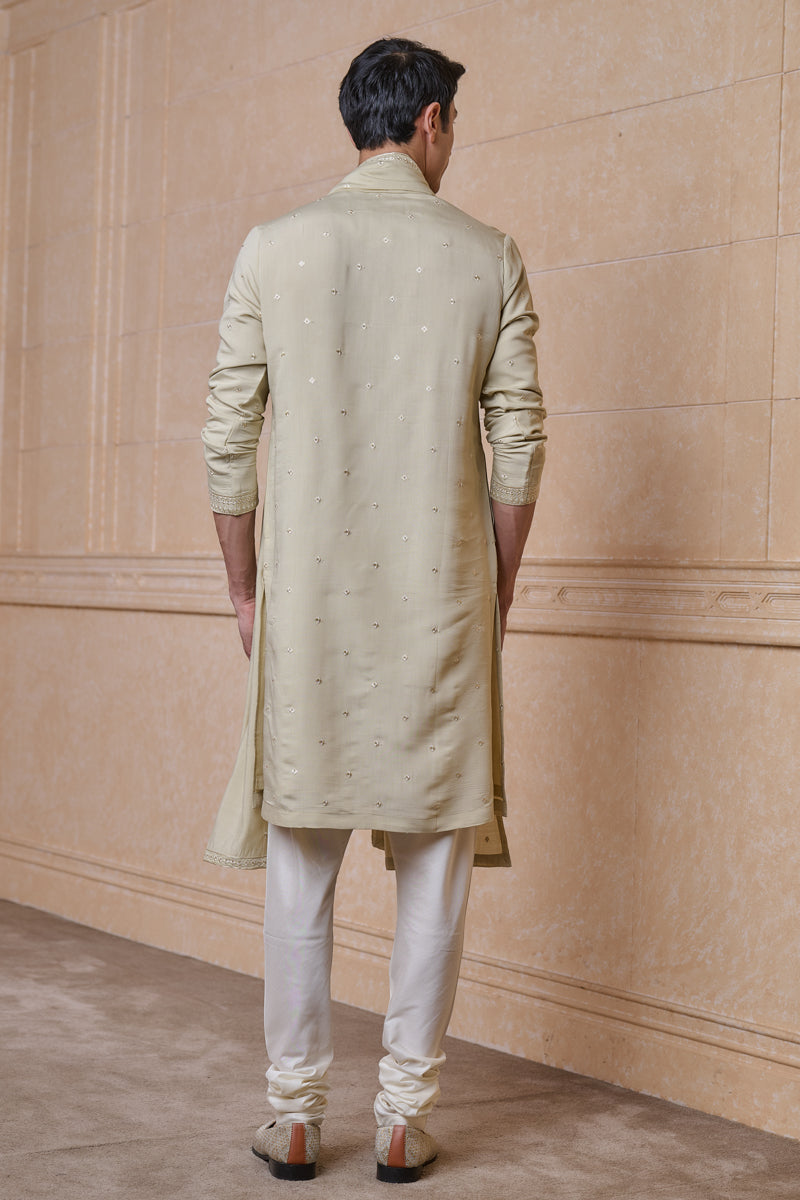 Ivory All Over Embroidered Kurta Set