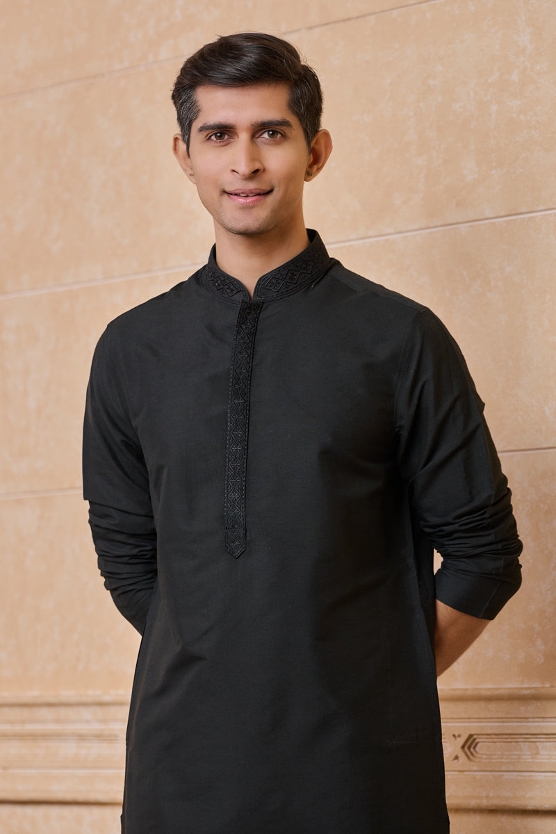 Black Classic Kurta Set