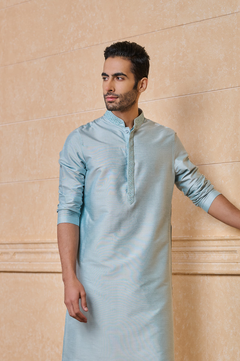 Light Blue Classic Kurta Set