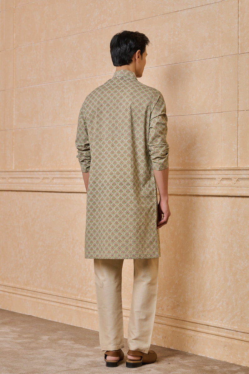 Light Green All Over Printed Kurta Set