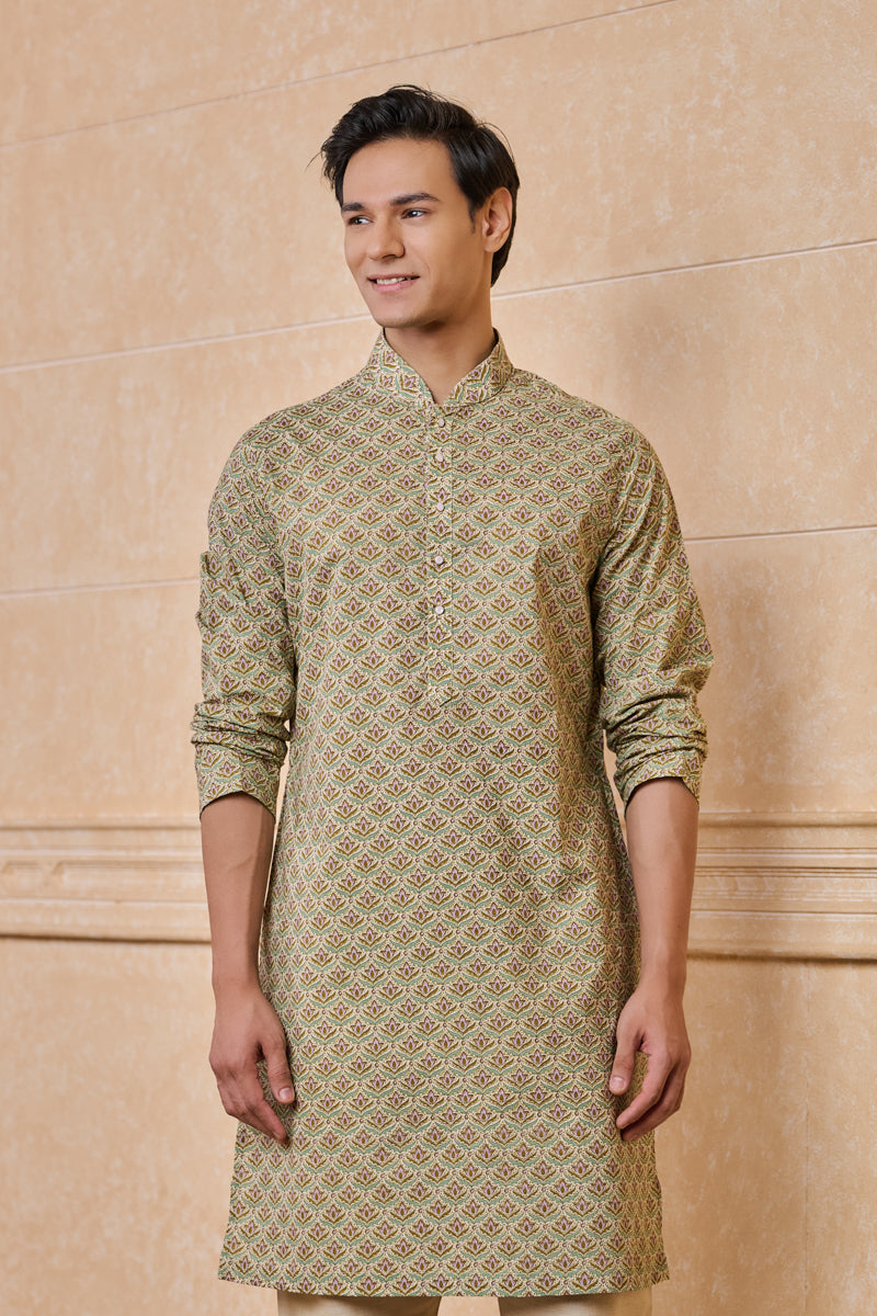 Light Green All Over Printed Kurta Set