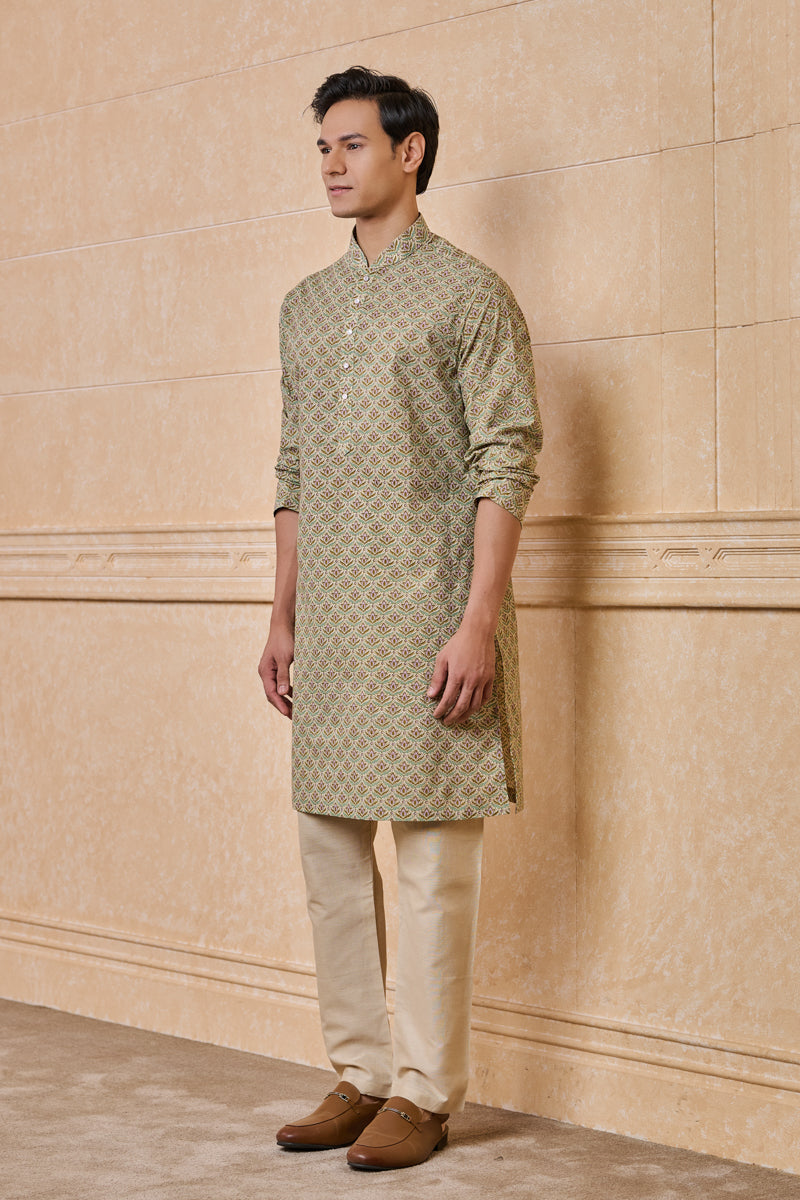 Light Green All Over Printed Kurta Set