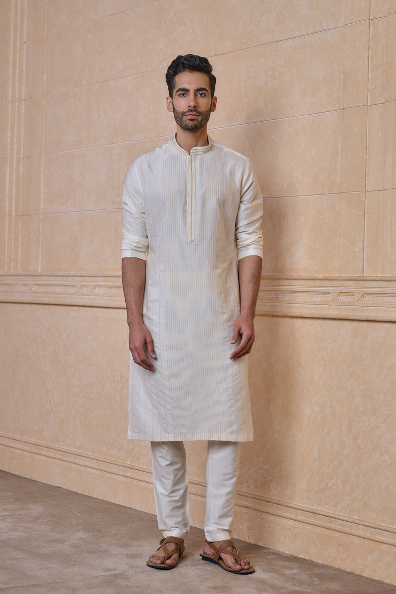 Ivory All Over Textured Kurta Set