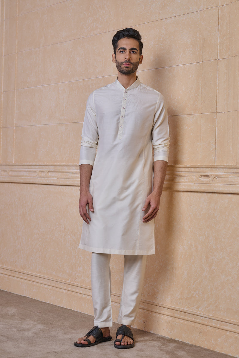 Ivory Silk Kurta Set