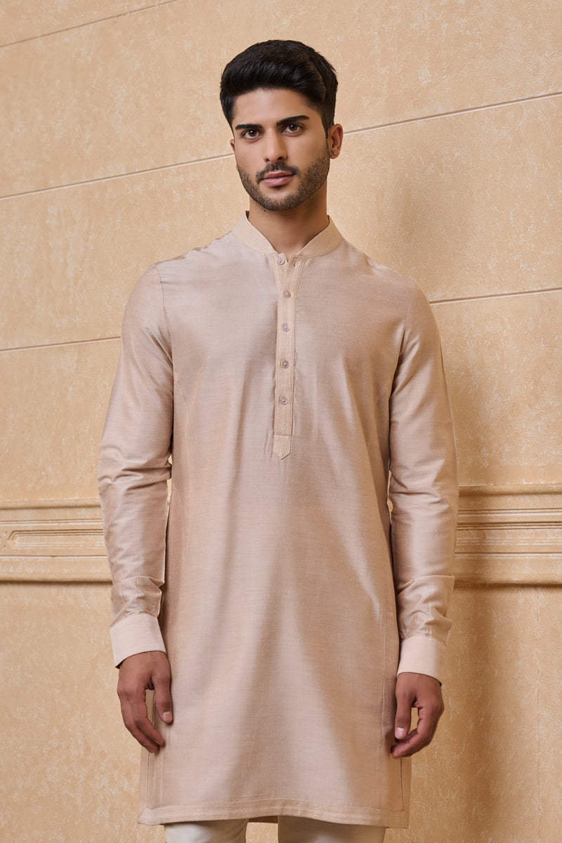 Nude Solid Single Kurta