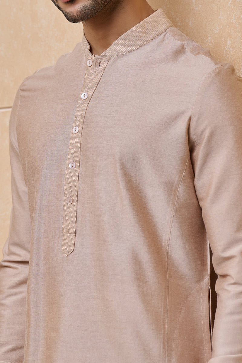 Nude Solid Single Kurta