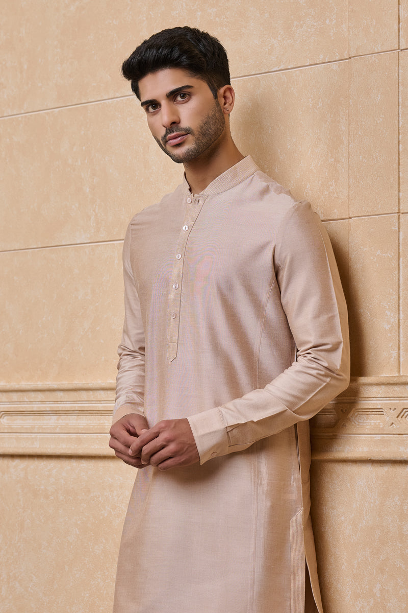 Nude Solid Single Kurta