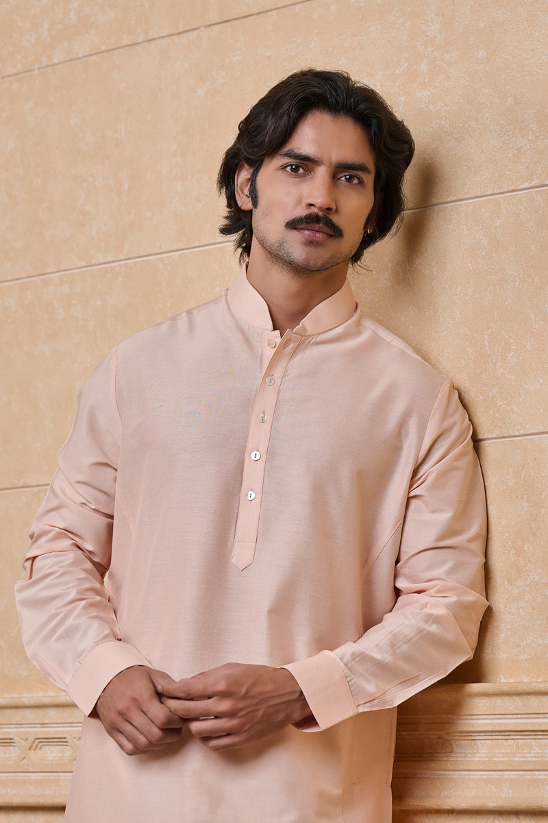 Classic Peach Sigle Kurta