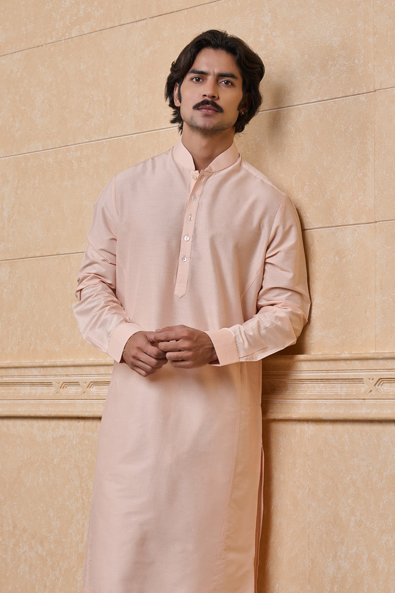 Classic Peach Sigle Kurta