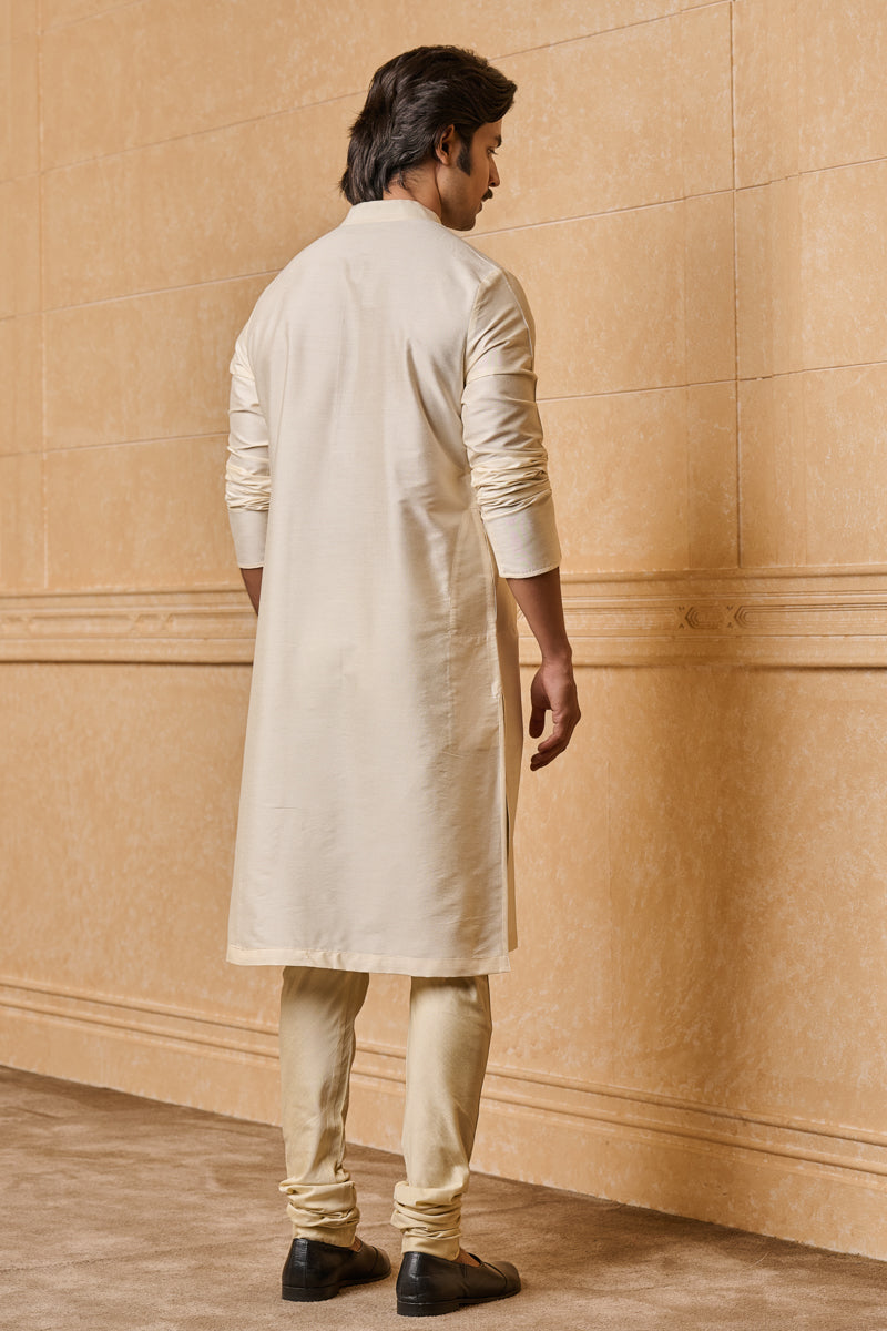 Ivory Zero Point Collar Single Kurta