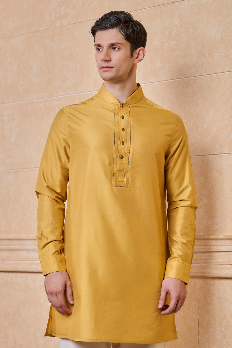 Yellow Cut and Sew Style Kurta