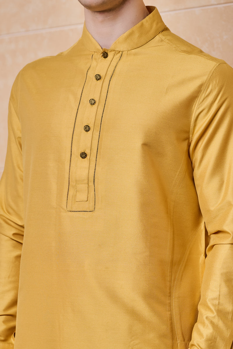 Yellow Cut and Sew Style Kurta