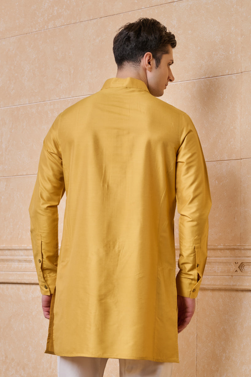 Yellow Cut and Sew Style Kurta