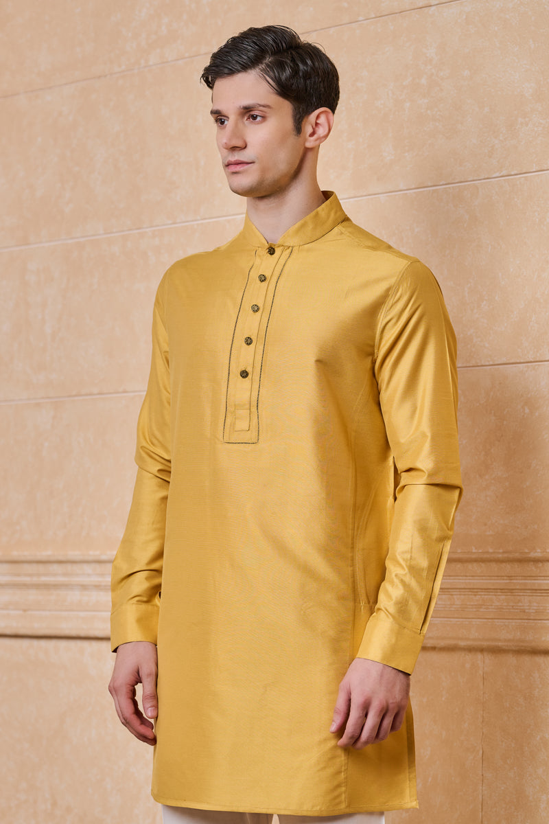 Yellow Cut and Sew Style Kurta