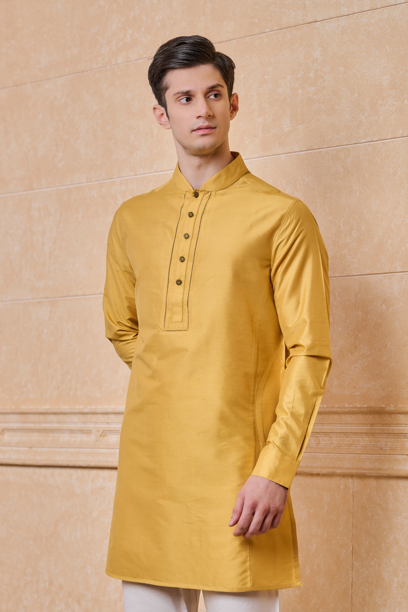 Yellow Cut and Sew Style Kurta