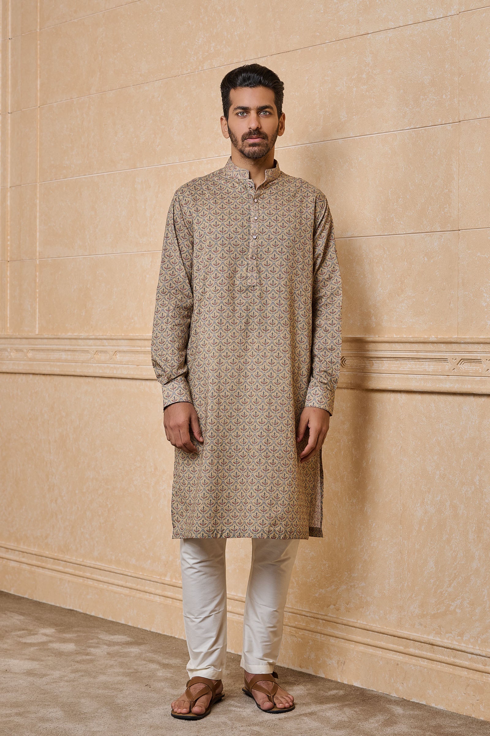 Light Green Printed Single Kurta