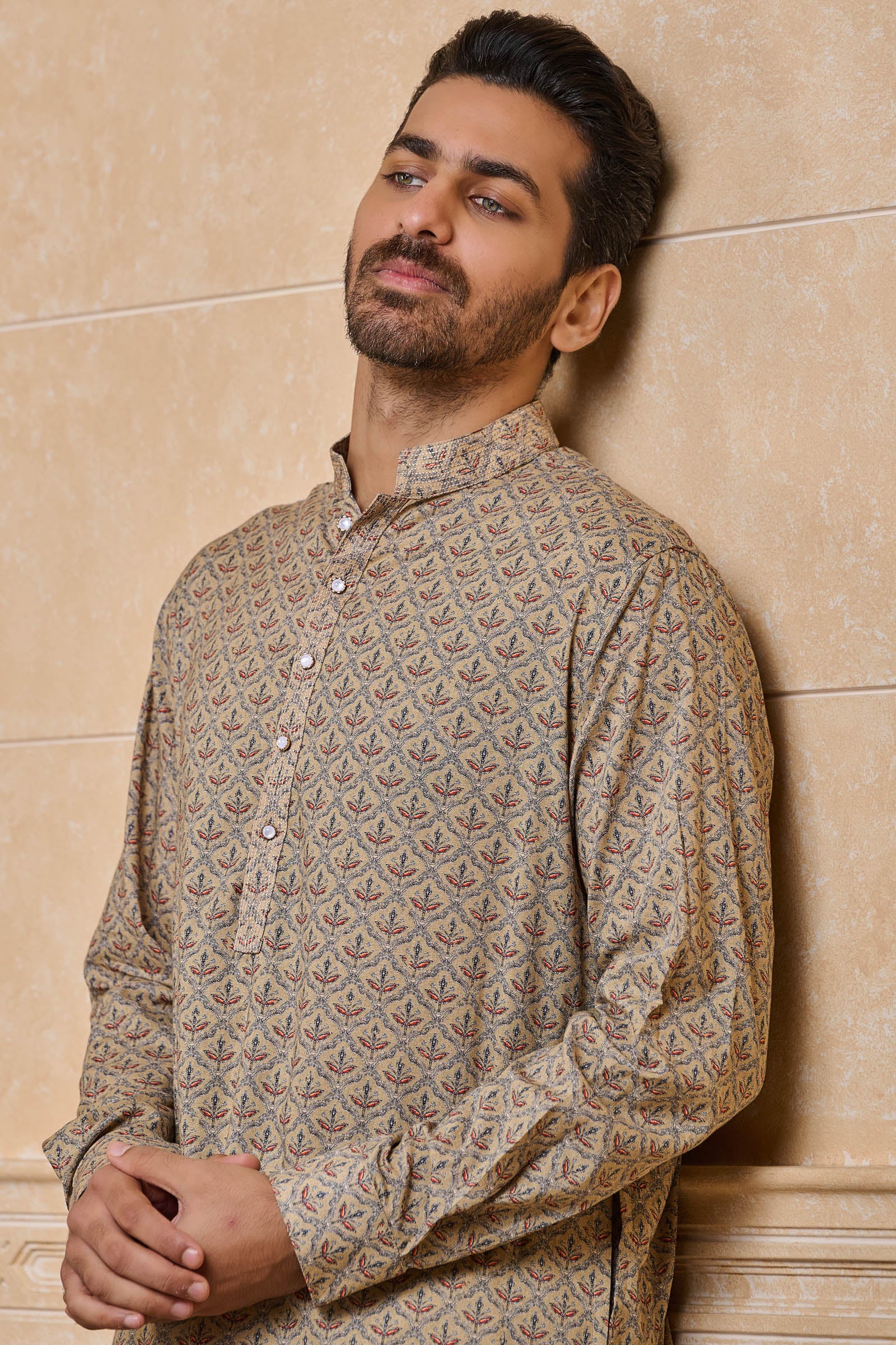 Light Green Printed Single Kurta