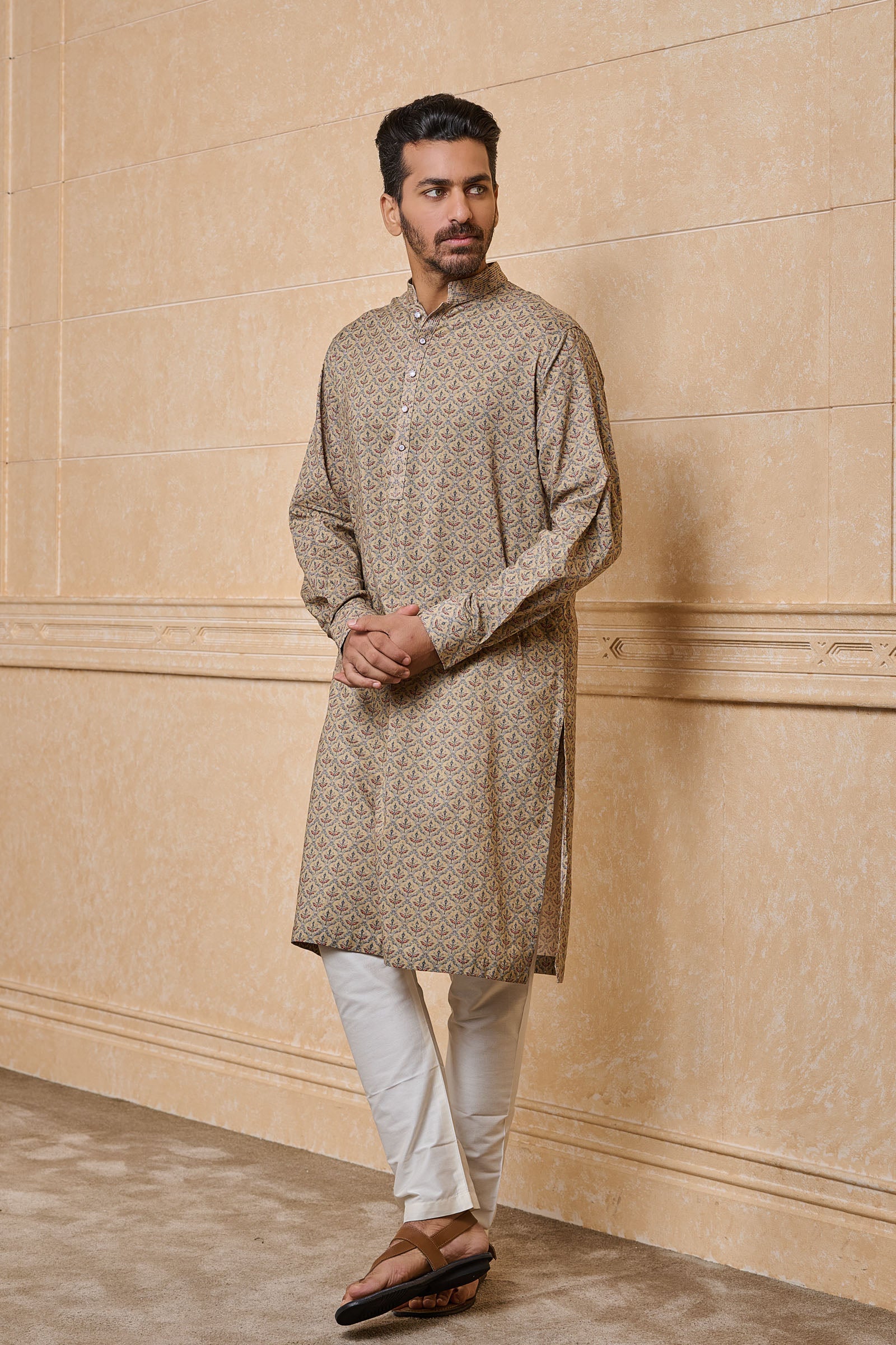 Light Green Printed Single Kurta