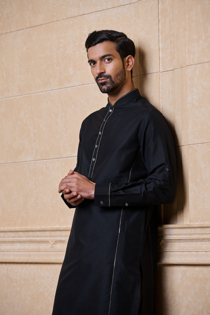 Classic Black Single Kurta