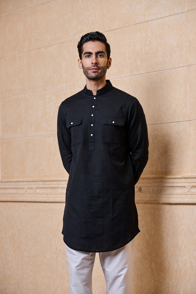 Black Classic Single Kurta