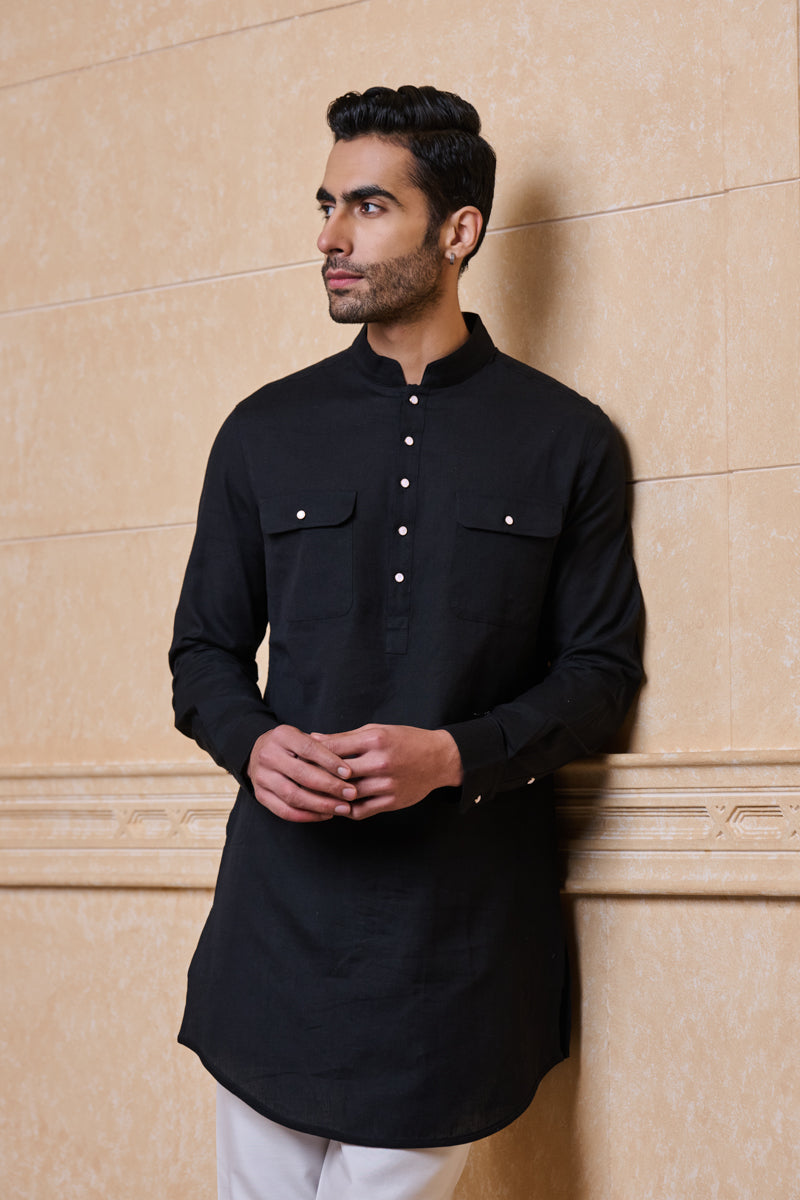 Black Classic Single Kurta