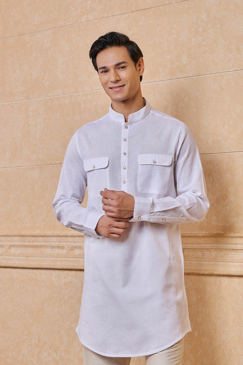 White Classic Single Kurta