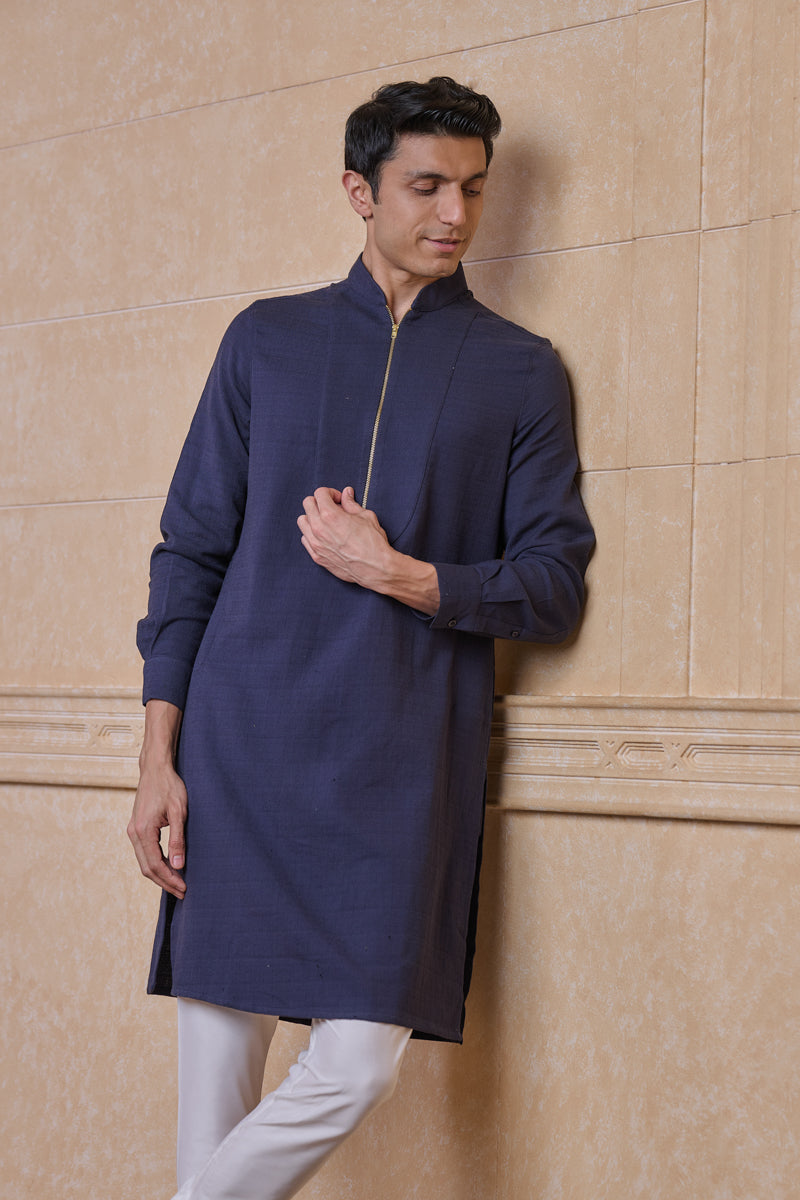 Navy Single Kurta