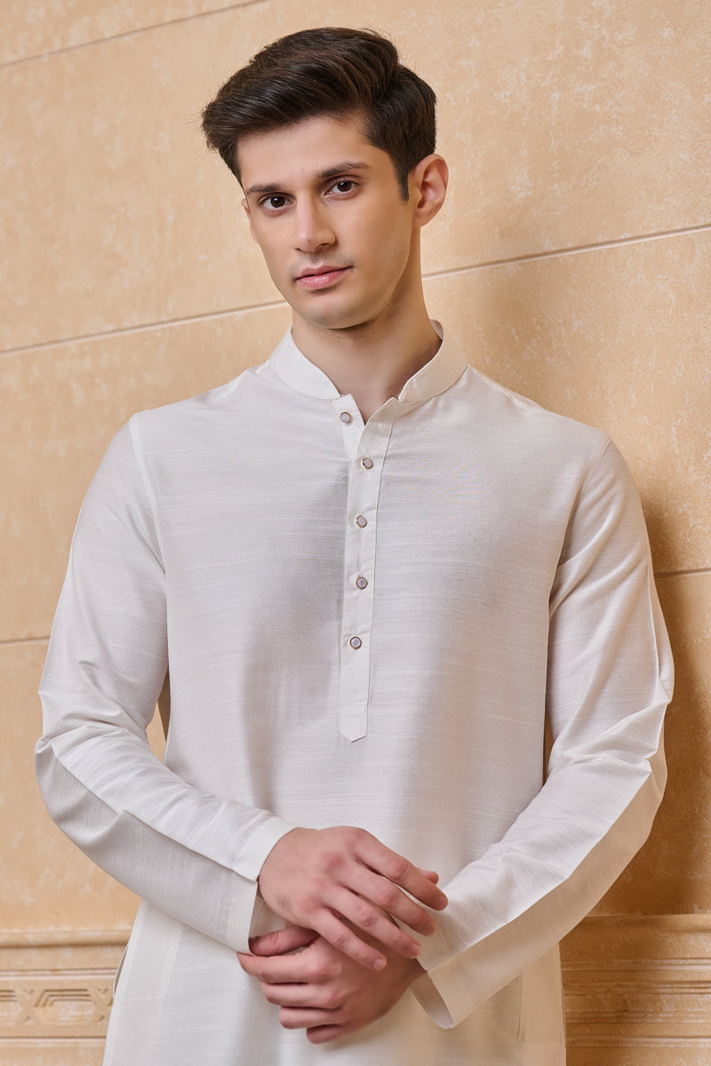 Ivory Classic Solid Single Kurta