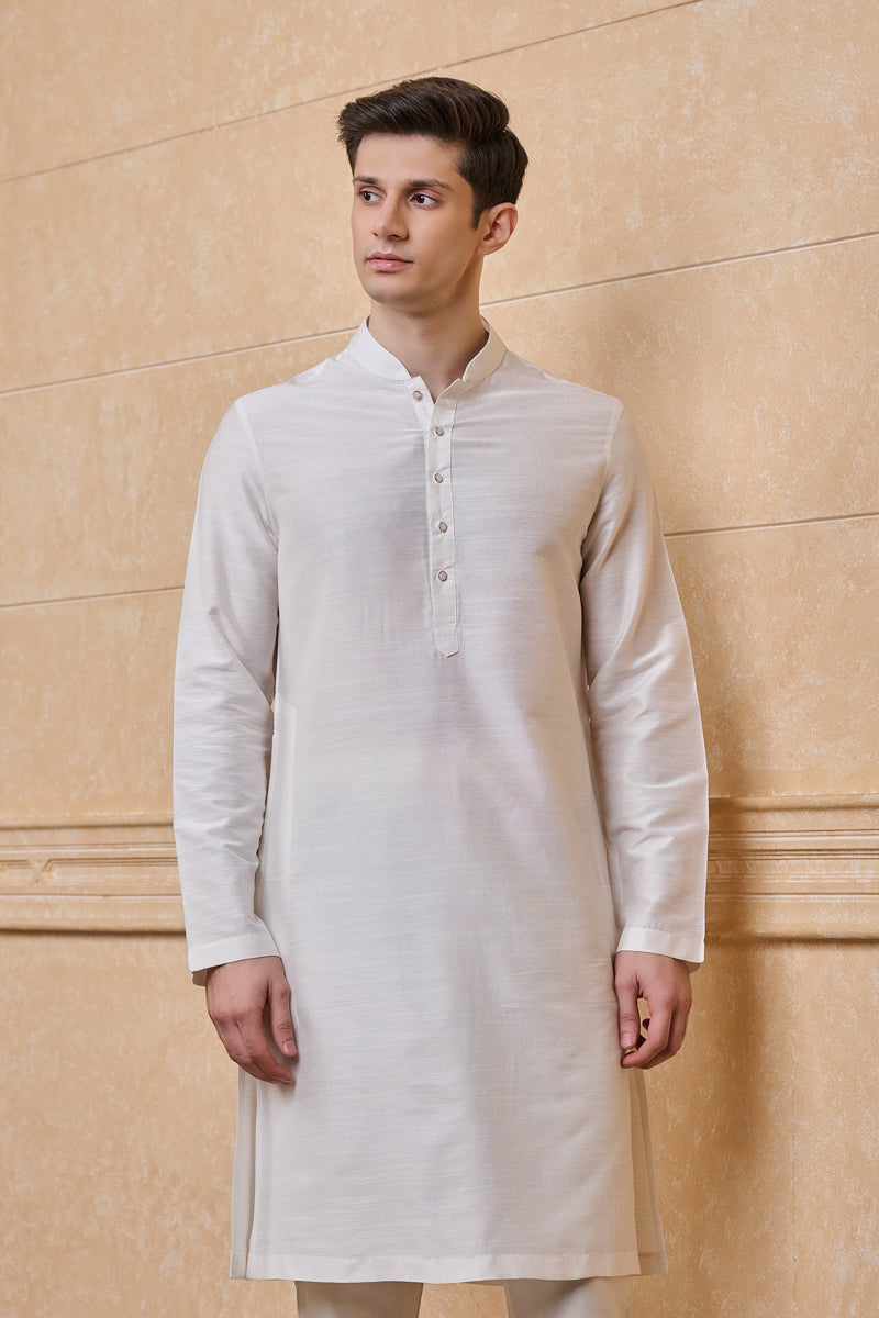 Ivory Classic Solid Single Kurta