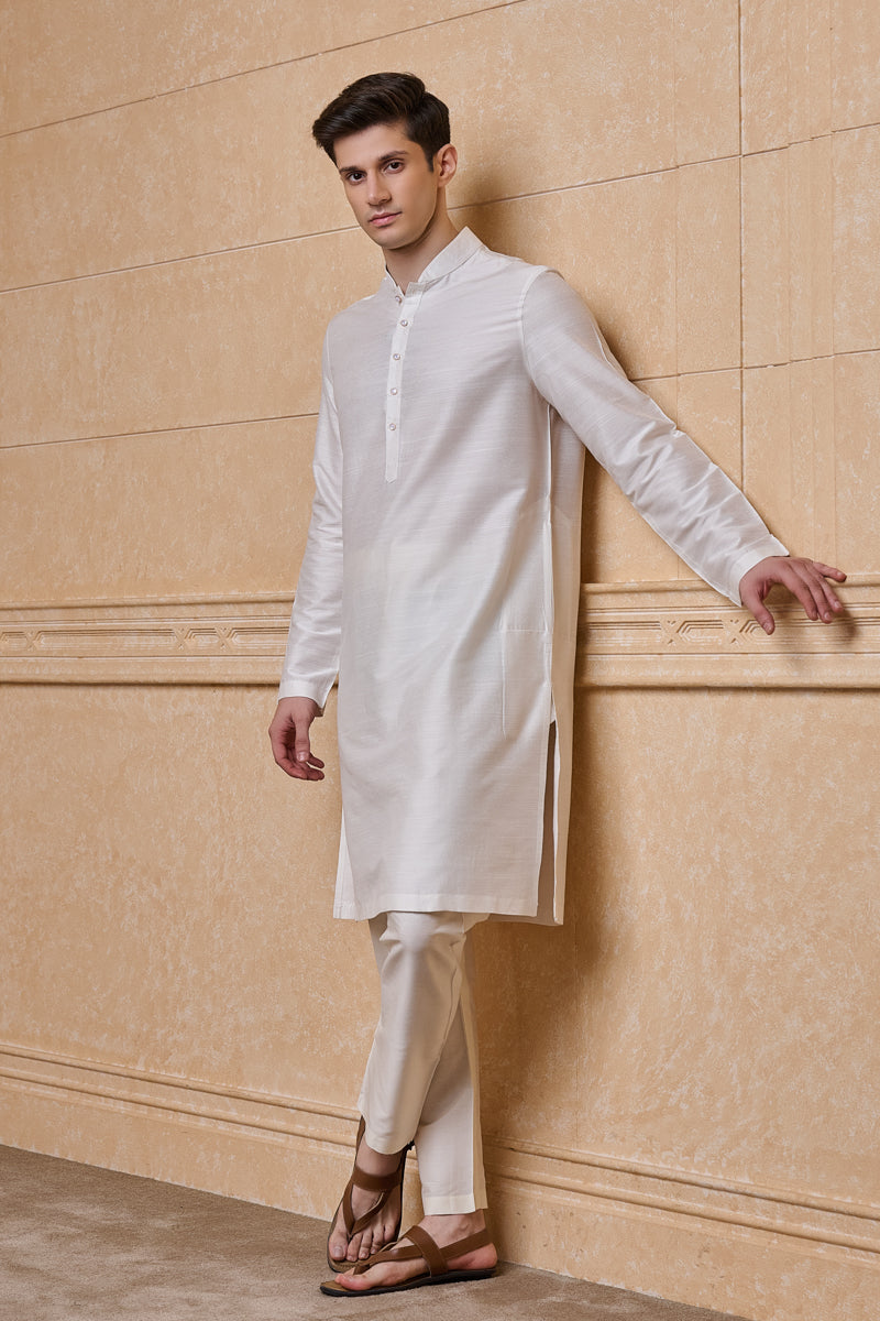 Ivory Classic Solid Single Kurta