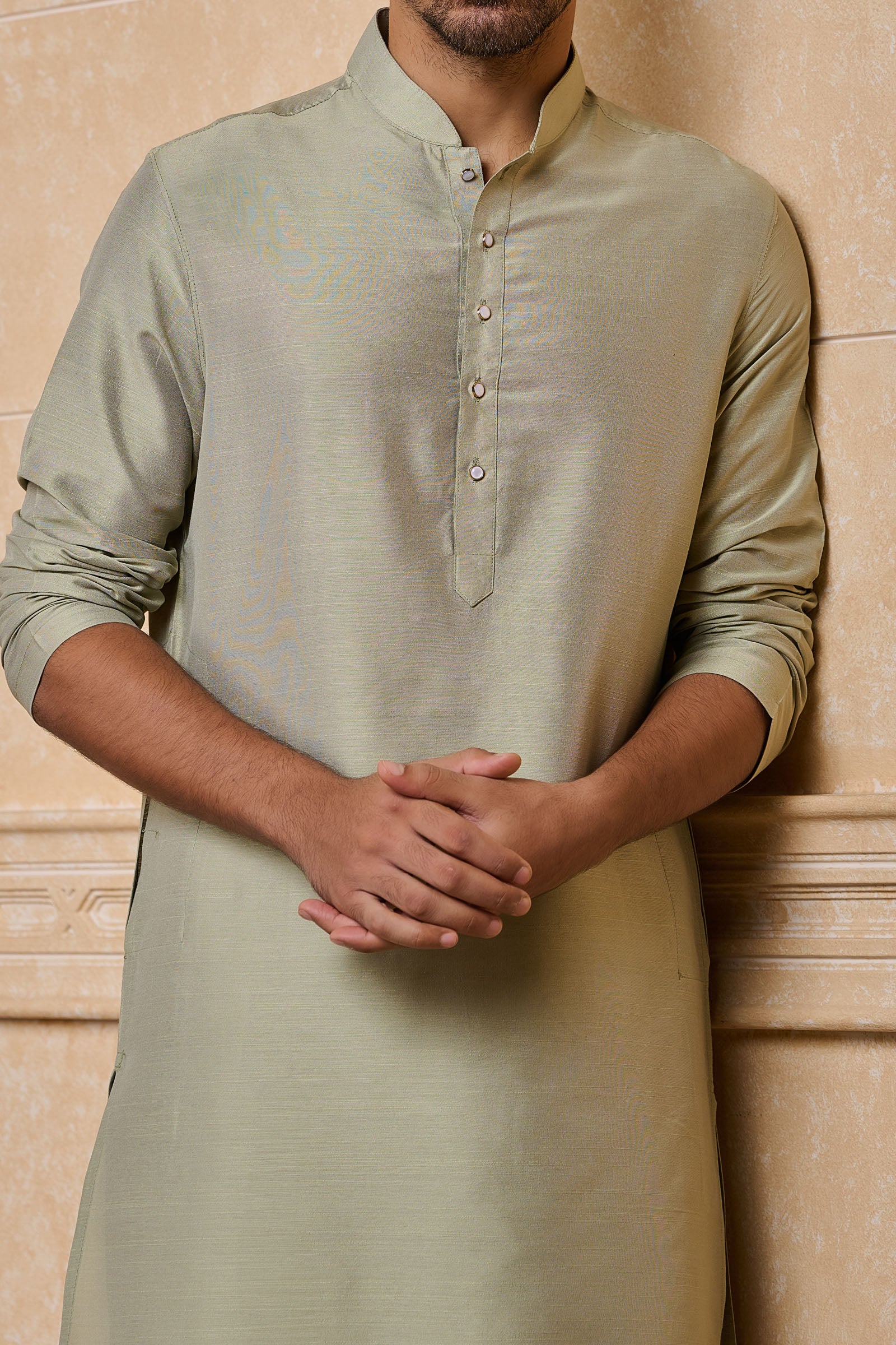 Light Green Classic Solid Single Kurta