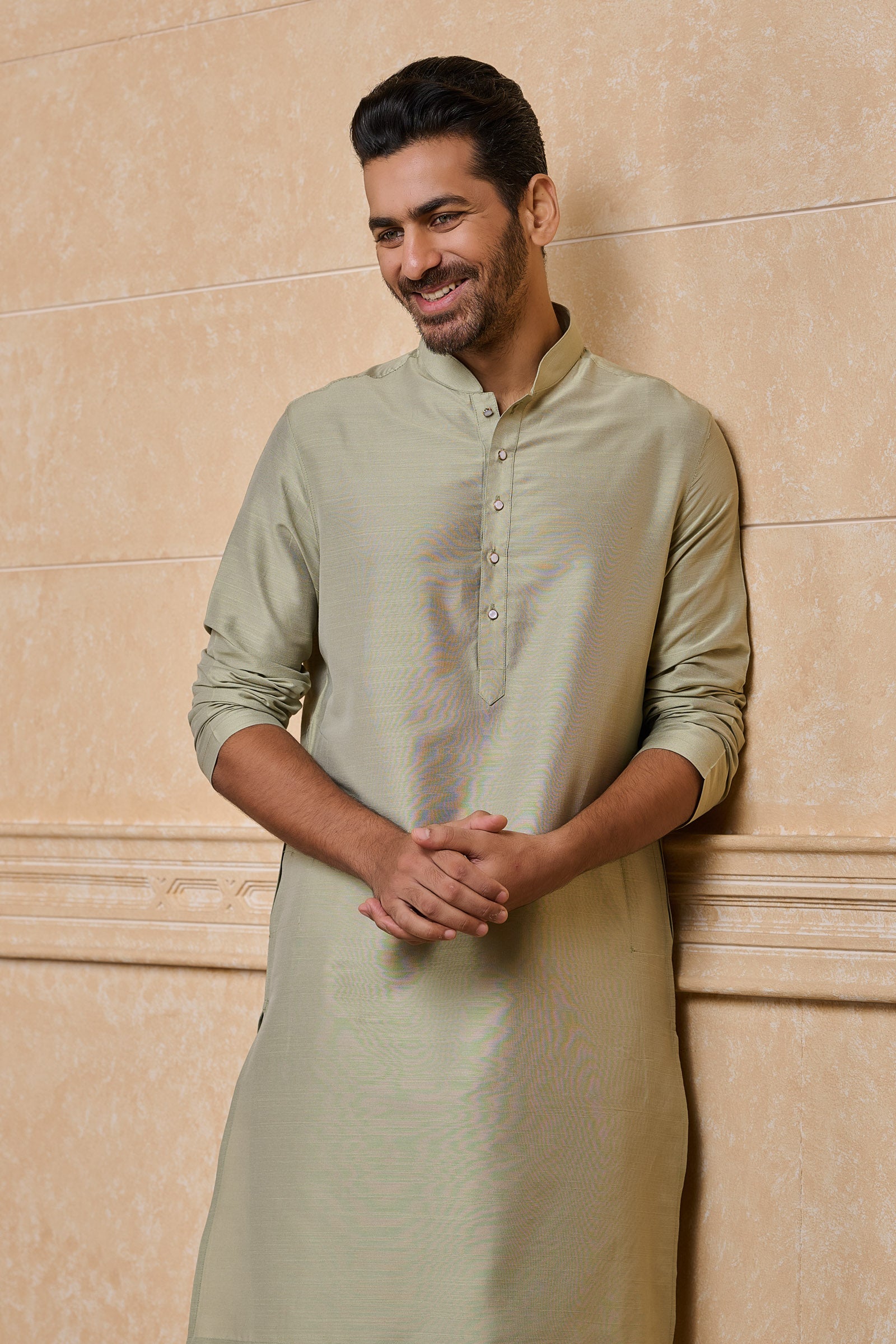 Light Green Classic Solid Single Kurta