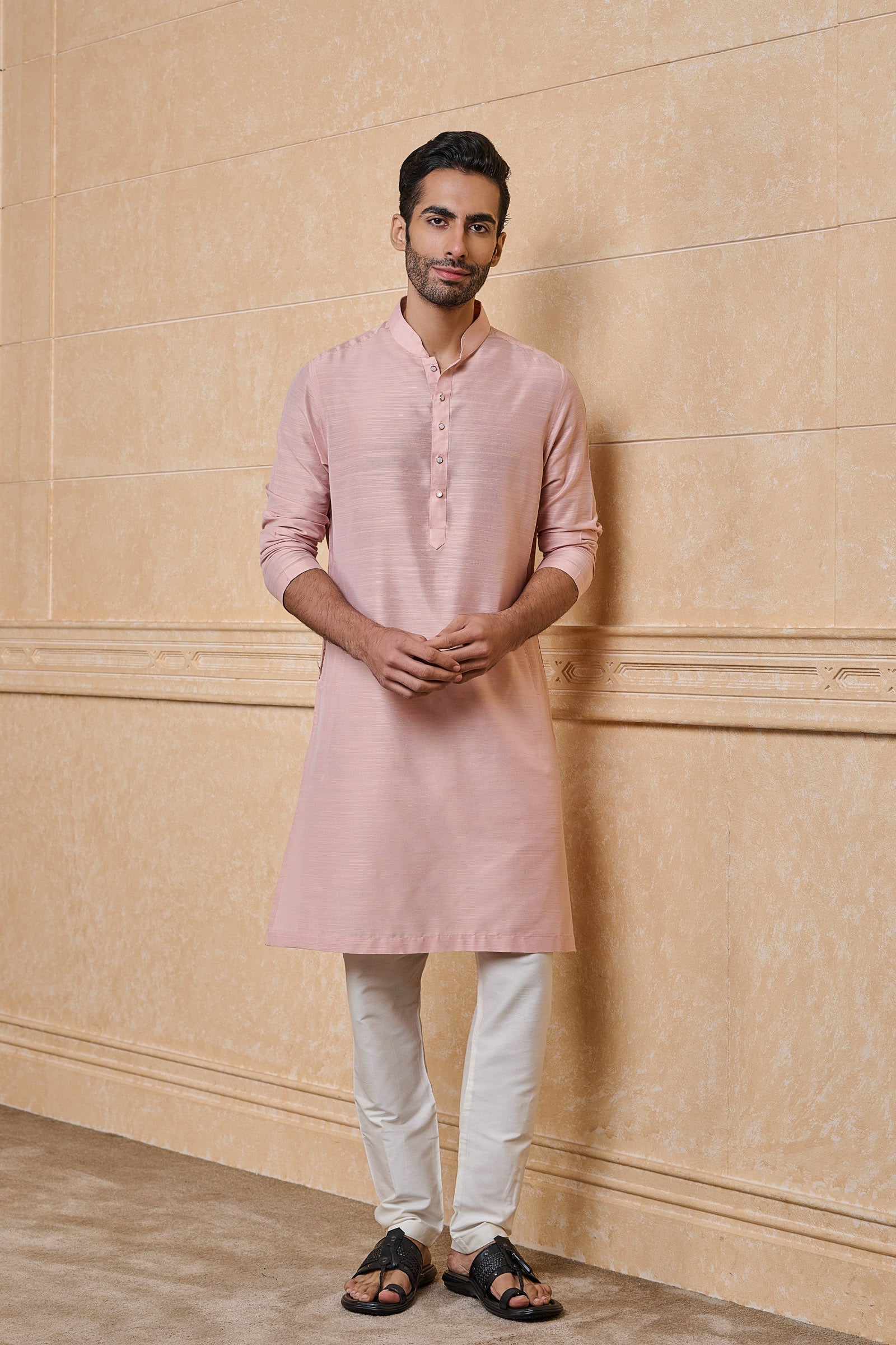 Pink Classic Solid Single Kurta