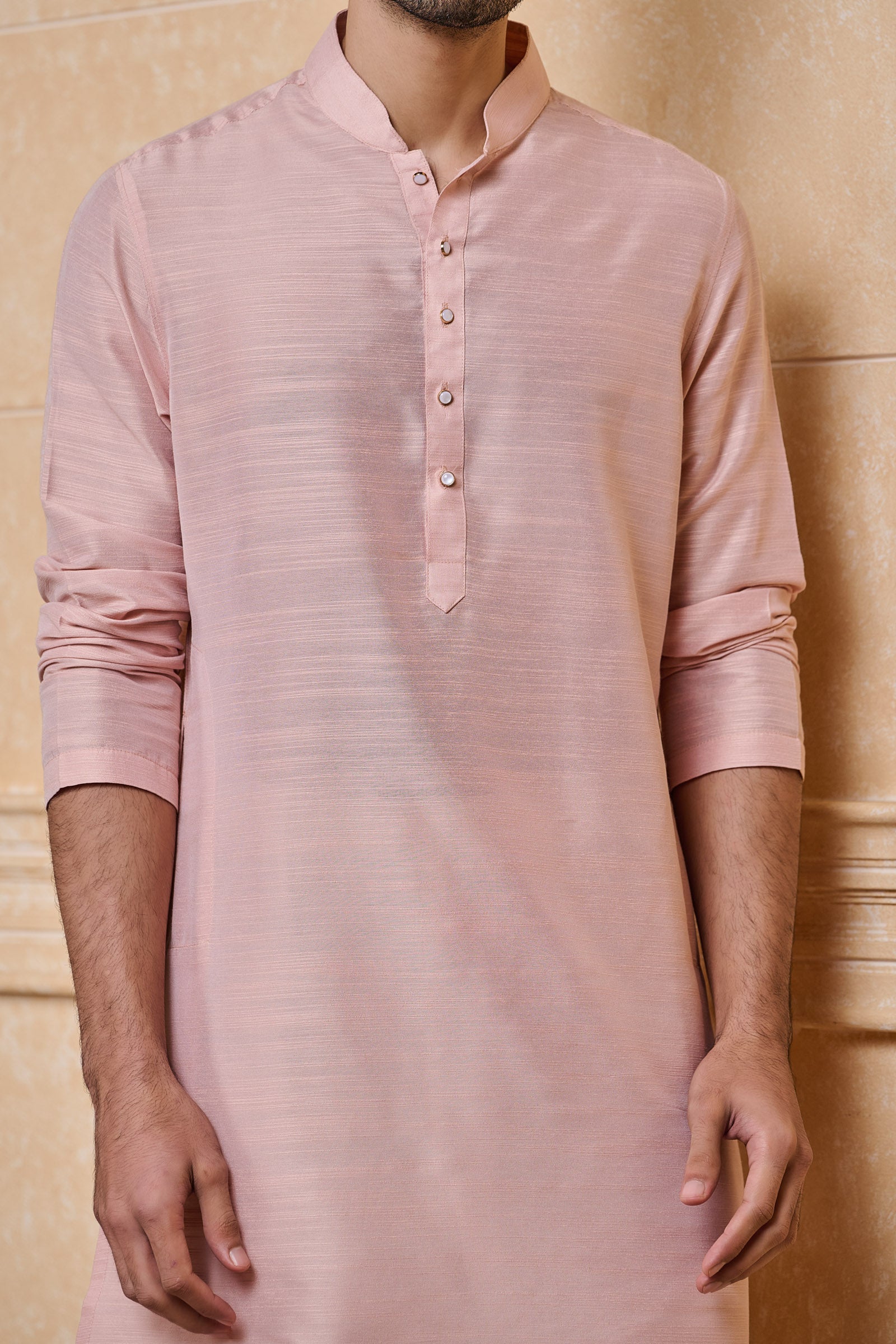 Pink Classic Solid Single Kurta