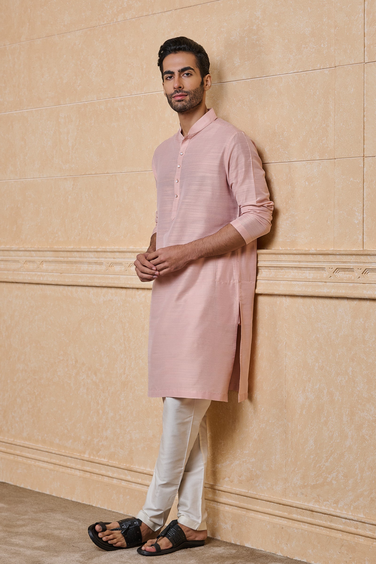 Pink Classic Solid Single Kurta