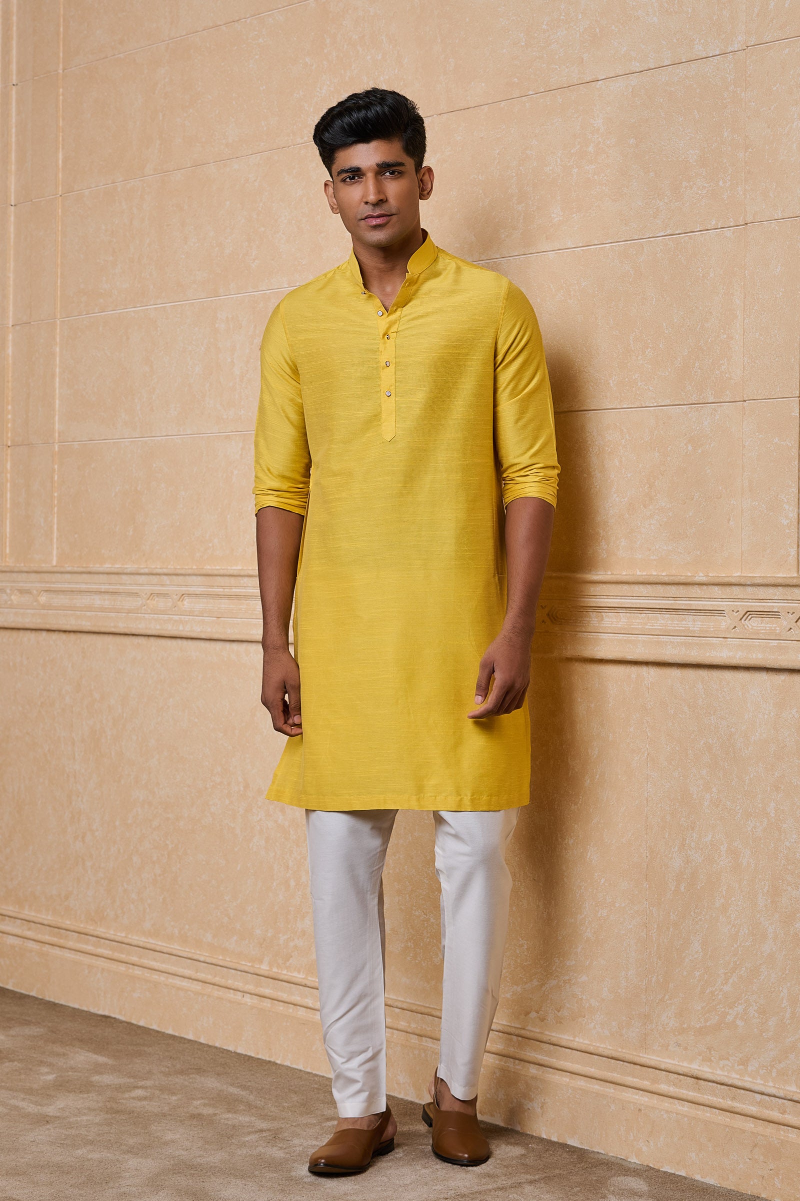 Yellow Classic Solid Single Kurta