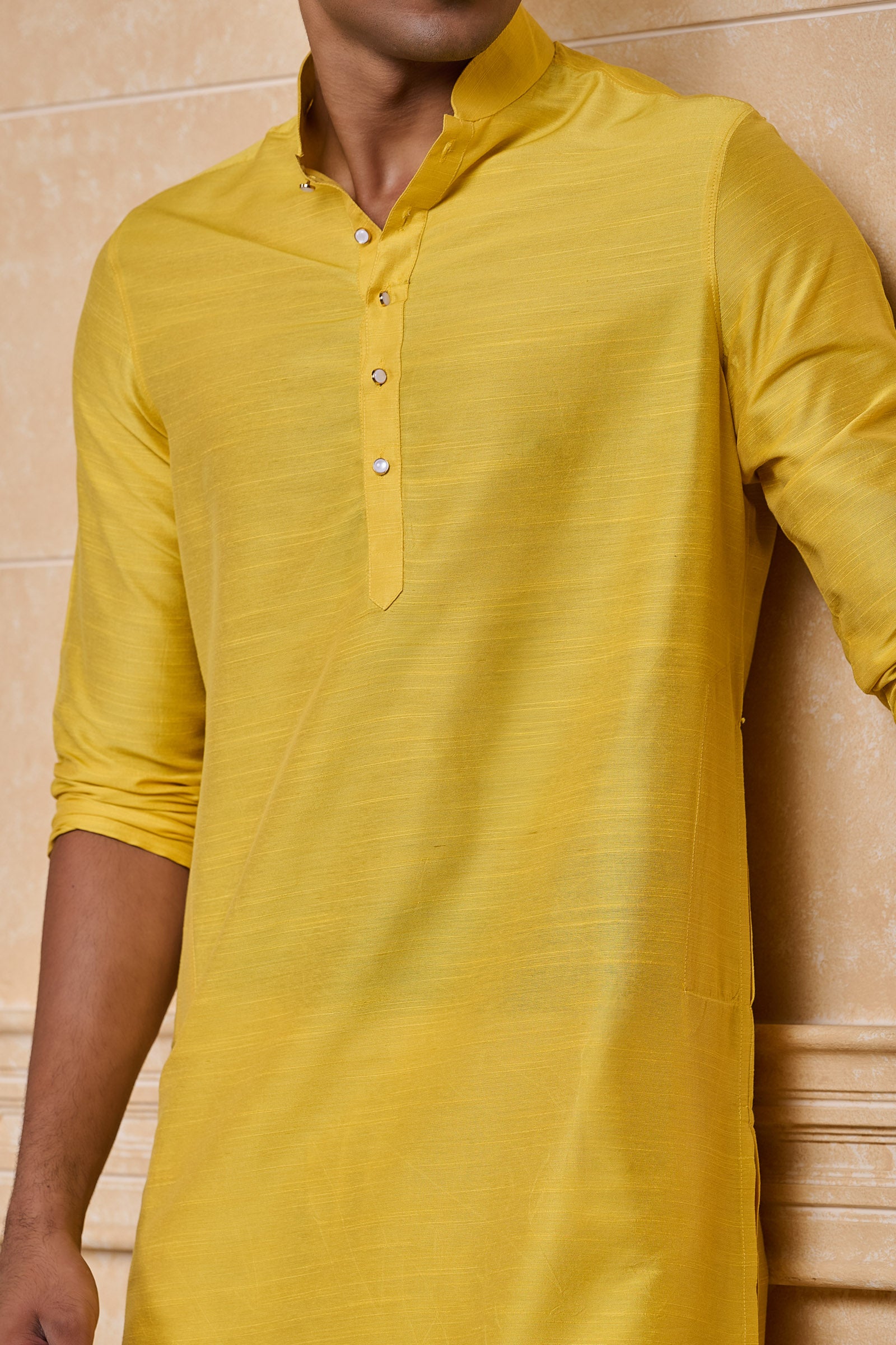 Yellow Classic Solid Single Kurta