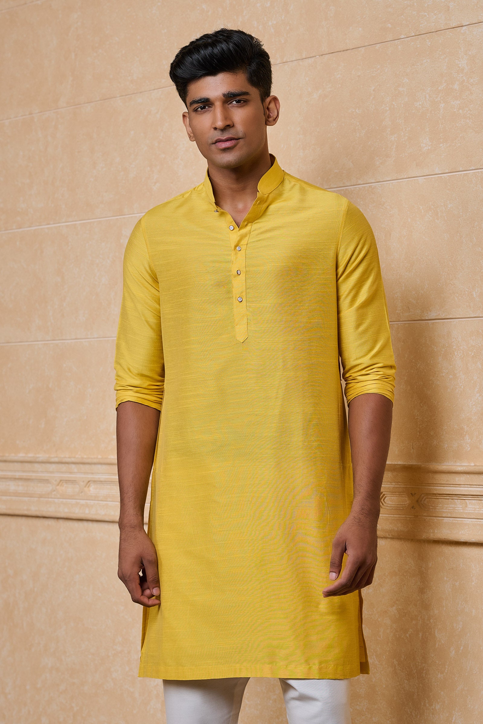 Yellow Classic Solid Single Kurta