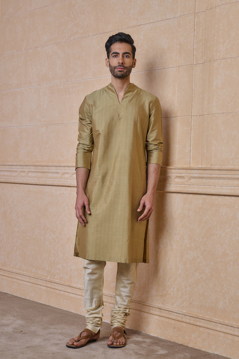 Green All Over Printed Single Kurta