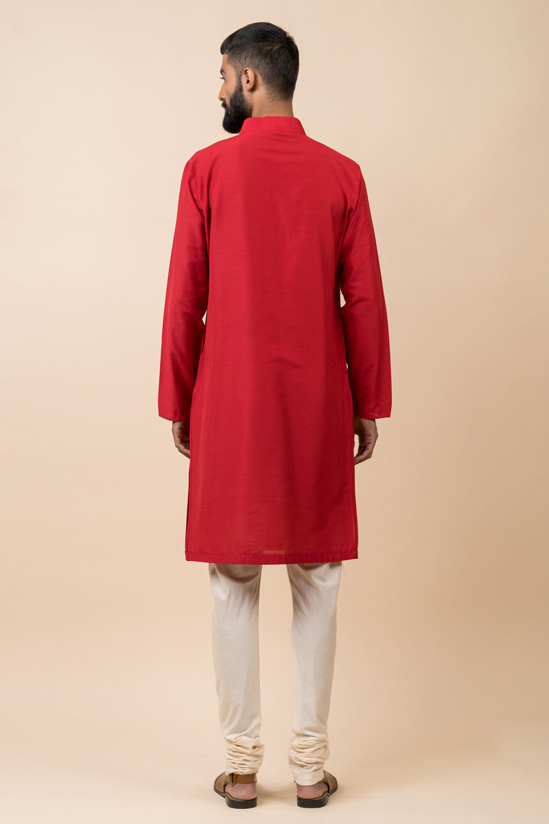 Maroon Kurta With Two Front Pockets