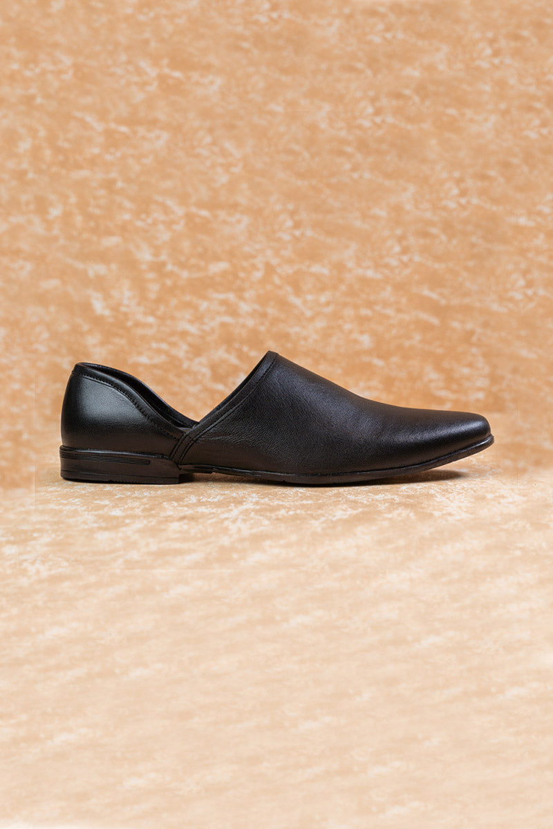 Black Classic Leather Mojaris