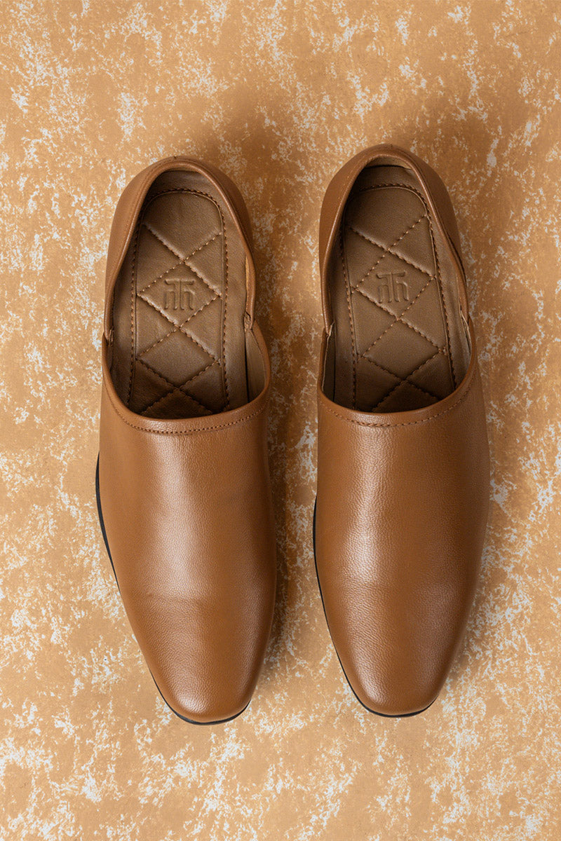 Tan Classic Leather Mojaris