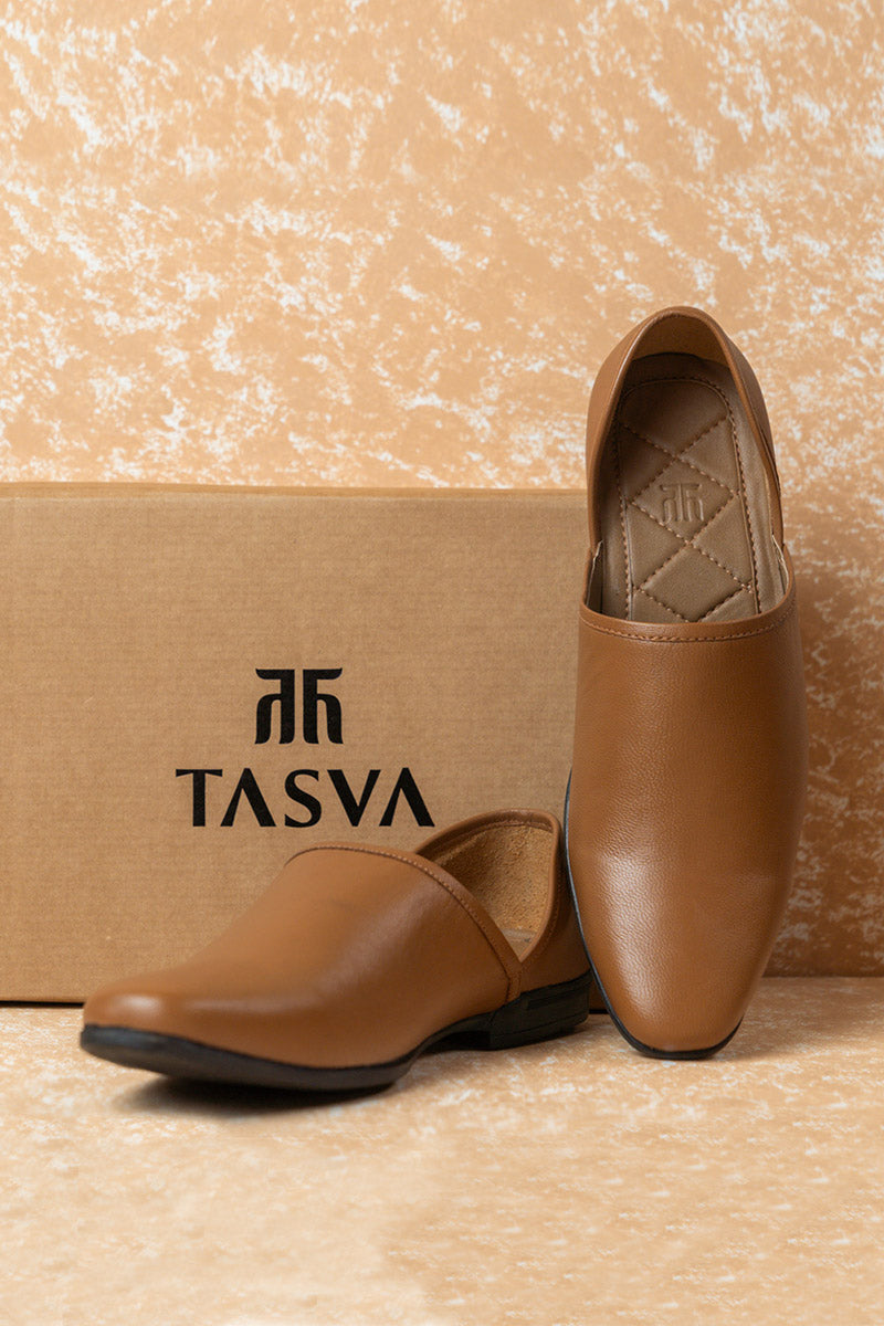 Tan Classic Leather Mojaris