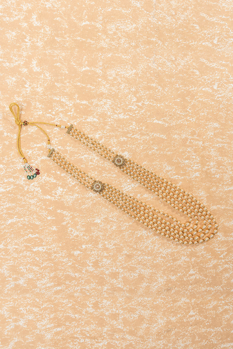 Gold Big and Small Beads Mala