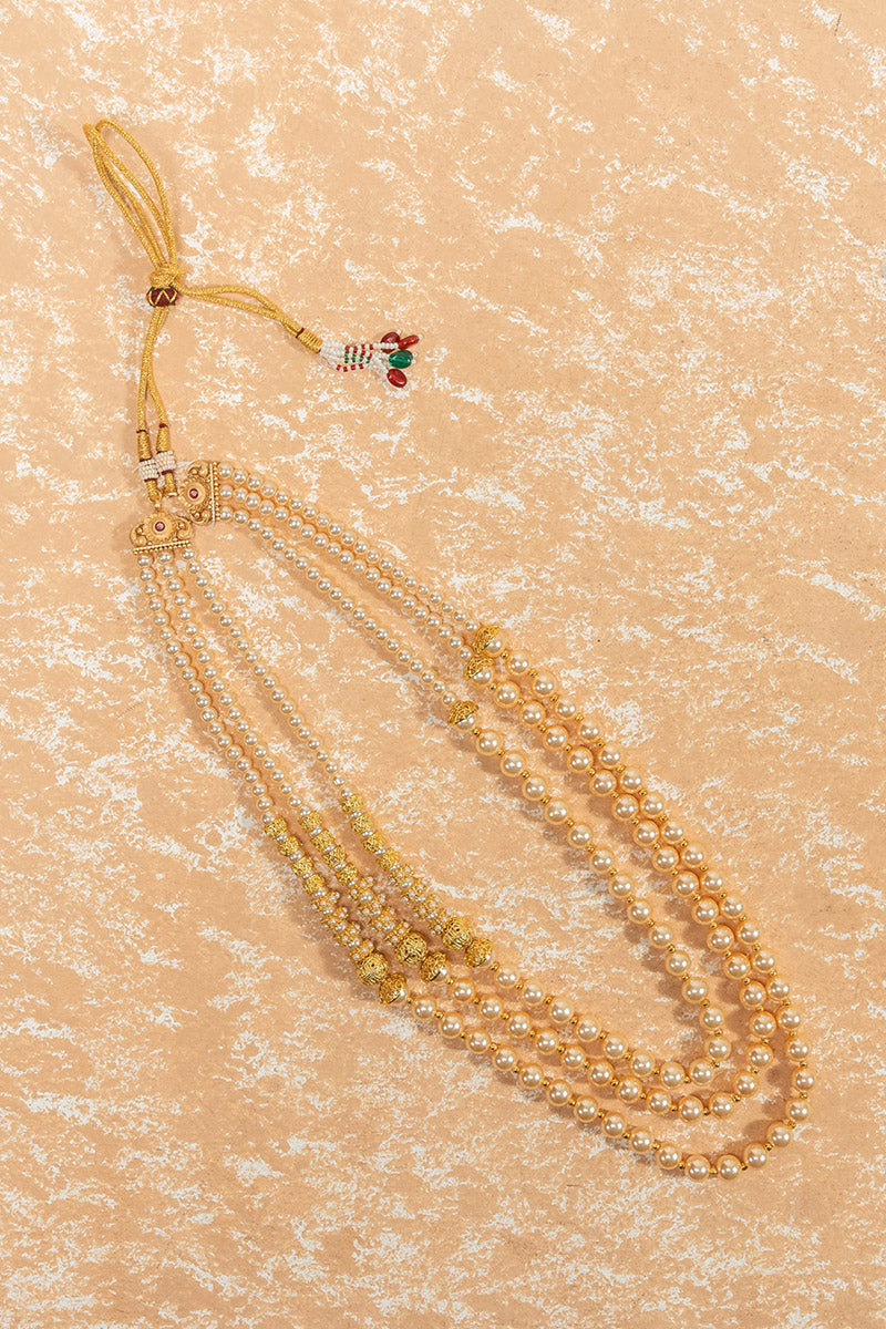 Gold Big and Small Beads Mala